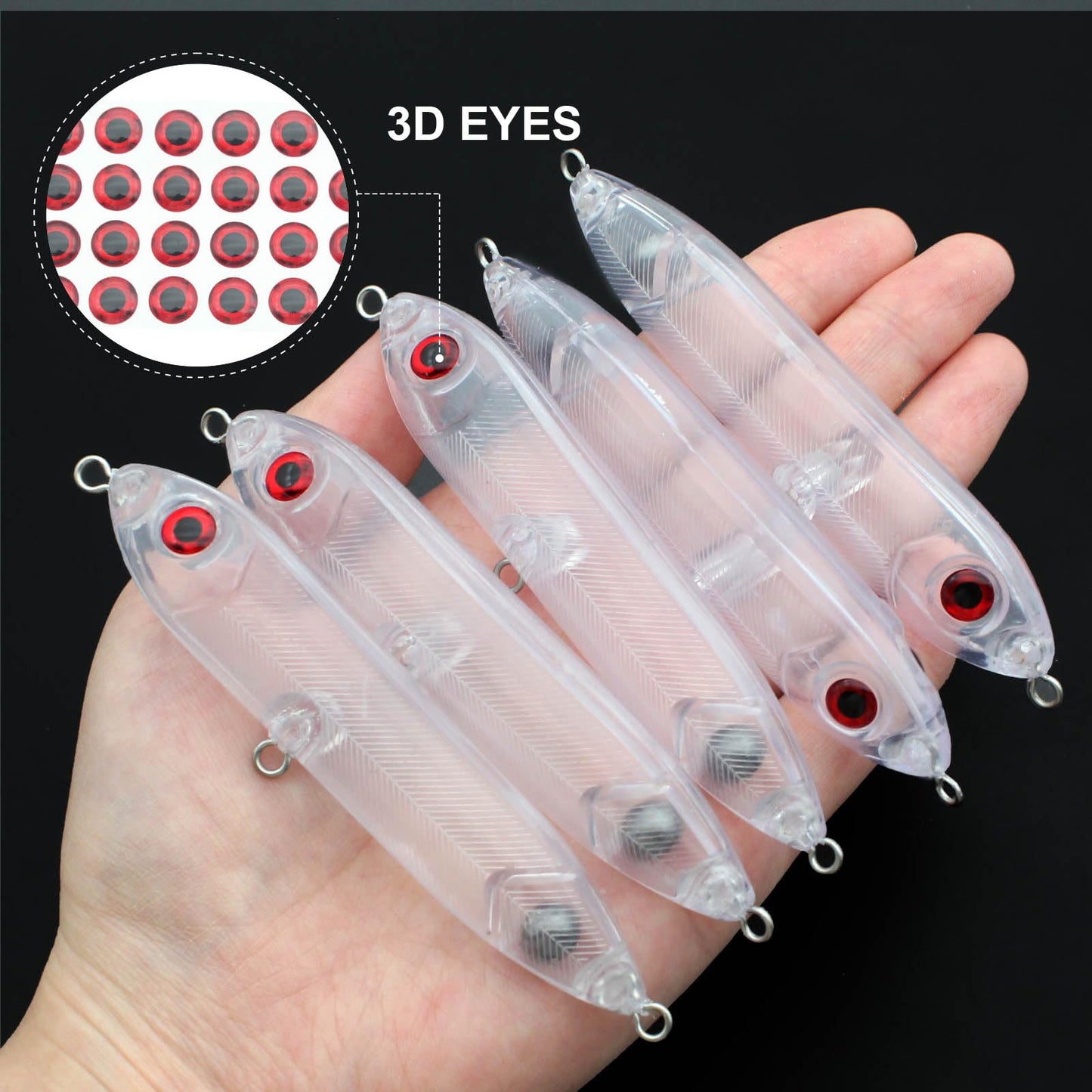 Aollerfilery 15PCS Fishing Blanks Lures Kit - DIY Topwater Swimbait & Crankbait Set for Bass, Salmon, Trout - Ideal for Saltwater Freshwater Fishing,Transparent Unpainted Bait Blanks