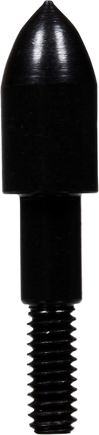 Allen Company Archery Bullet Points - Soft Arrow Tips for Target Practice - Screw-On Design - Reduces Wear and Tear on Targets - Multiple Sizes/Grain - 12-Pack - Black