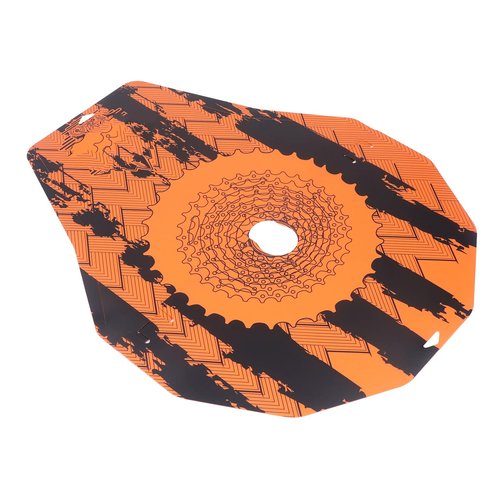 Qinlorgo Bicycle Disc Brake Cover, HeatResistant WearResistant Mountain Bike Washer Cover 2pcs Simple Dazzle Print for Road Bike Car Wash (Abstract)