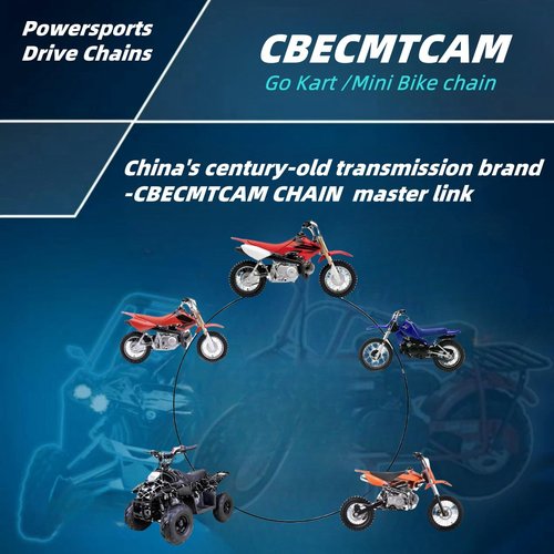 CBECMTCAM 420 Motorcycle Chain 132 Links for 50 70 90 110 125cc SSR TaoTao Coolster Apollo Baja Kazuma Chinese ATV 4 Wheeler Quad Pit Dirt Bike Go Kart Cart Mini Bike Parts (1, Black, 132L)