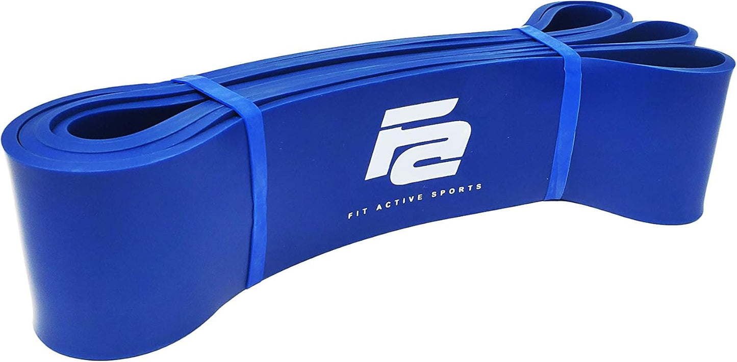 Fit Active Sports Resistance Workout Exercise Bands for Home, Gym, Stretching, Strength Training, Weightlifting, Pull Up Assist - Indoor and Outdoor Use