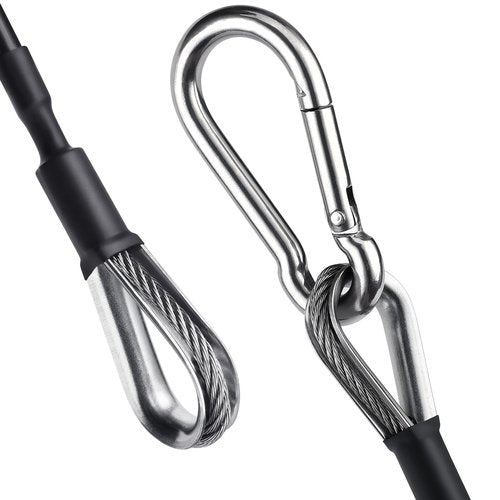 TOBWOLF 2PCS 10" Gym Extension Cable, Fitness Extension Rope Attachments Compatible with Home Gym Accessories, Replacement Gym Cables Machine Extension for LAT/Tricep Pull Down, Leg Extensions Machine