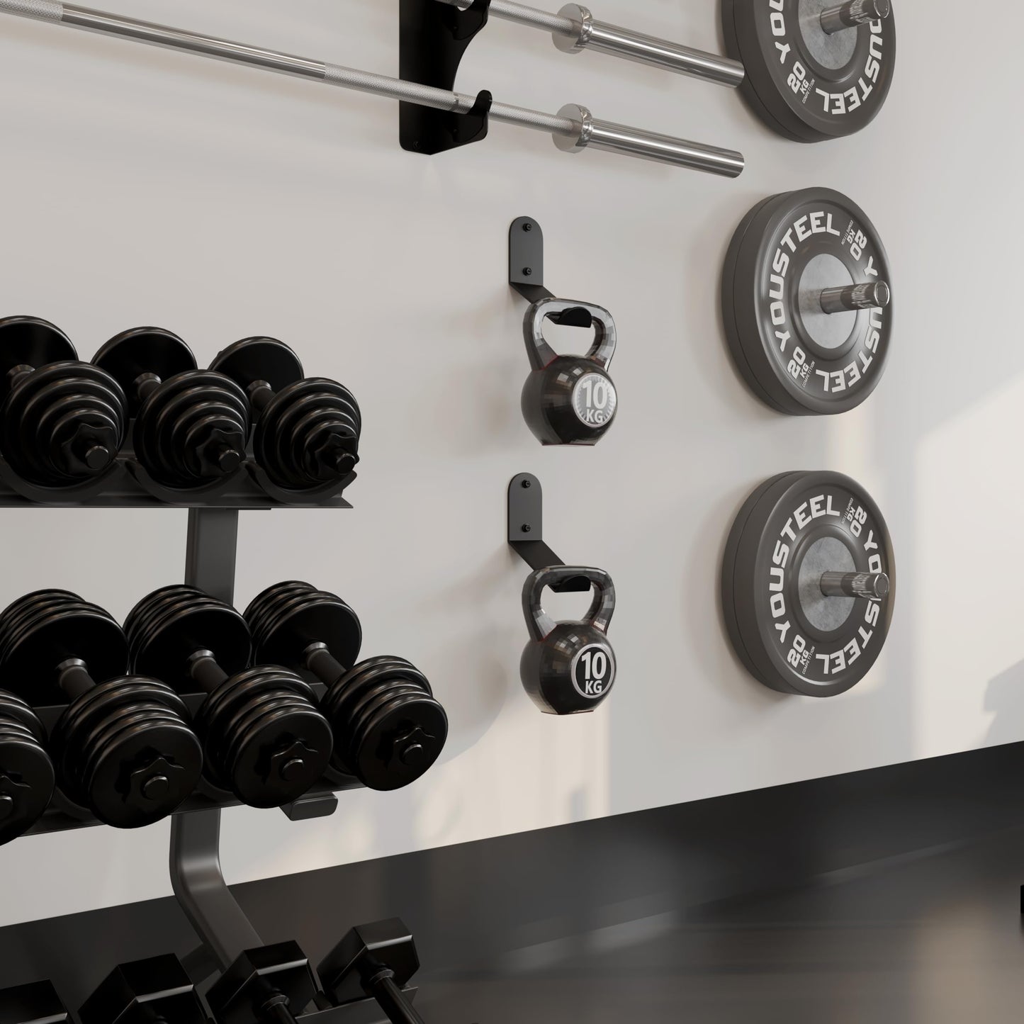 Kettlebell Rack Heavy Duty Kettlebell Storage Holders Wall Mount Kettlebell Hanger for Workout Room Commercial Gym Home Gym