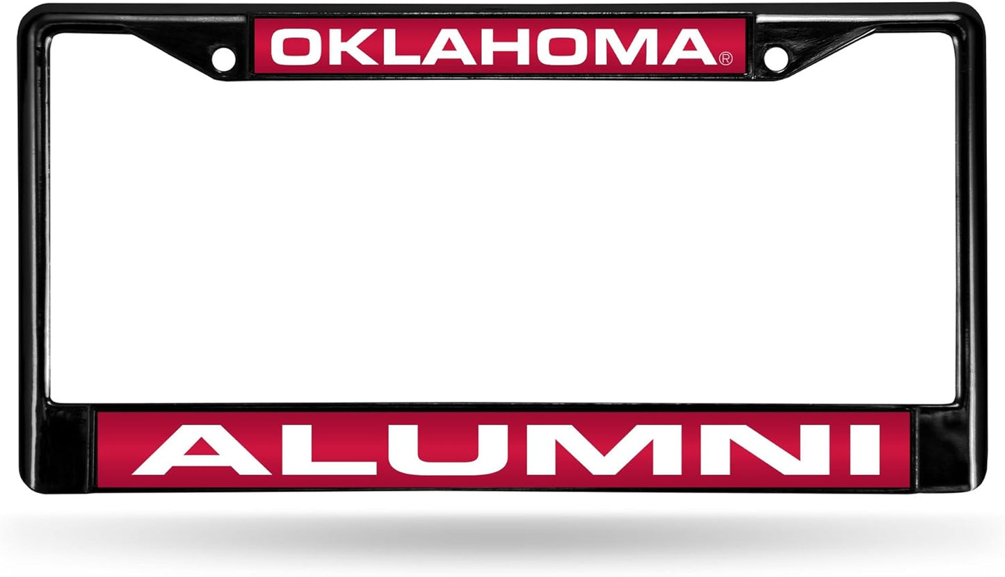 Rico Industries NCAA Black Laser Cut Chrome Frame 12" x 6" Black Laser Cut Chrome Frame - Car/Truck/SUV Automobile Accessory
