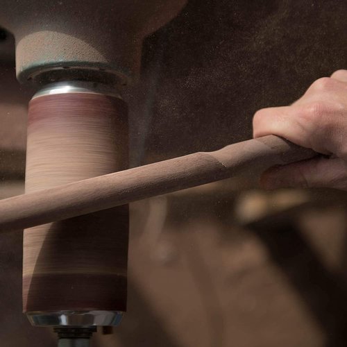 Lightweight Wooden Trekking Pole for Hiking - 48 Inch Handcrafted Hiking Stick for Men & Women - Made in USA, Brown Oak