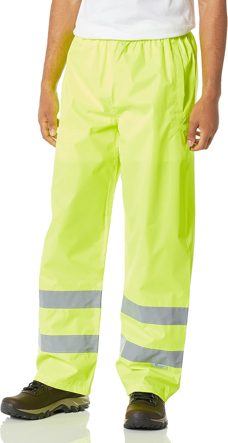 Viking Open Road 150D High Visibility Waterproof Work Pants for Men & Women - ANSI/ISEA & CSA Compliant Rain Gear