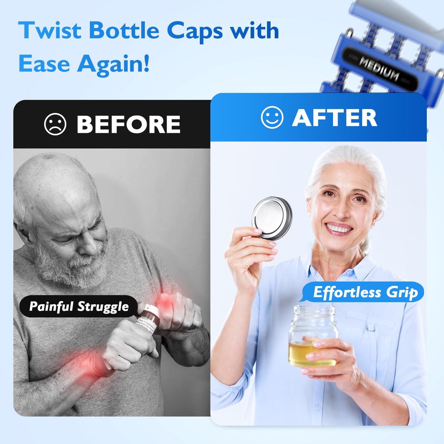 FitBeast Finger Strengthener, Finger Exerciser 4-Pack, Hand Exerciser for Improve Dexterity and Strength in Fingers, Hands, Forearms–Grip Strength Trainer for Musicians, Climbers (4 Piece Set)