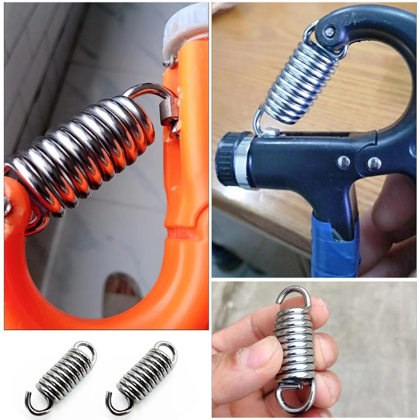 SquEqu 5 Pack Grip Strength Trainer Spring Replacement Stainless Steel Resistant Tension Springs For Hand Grip Strengthener Hand Gripper Squeezer Forearm Strengtheners Exerciser Repair Parts