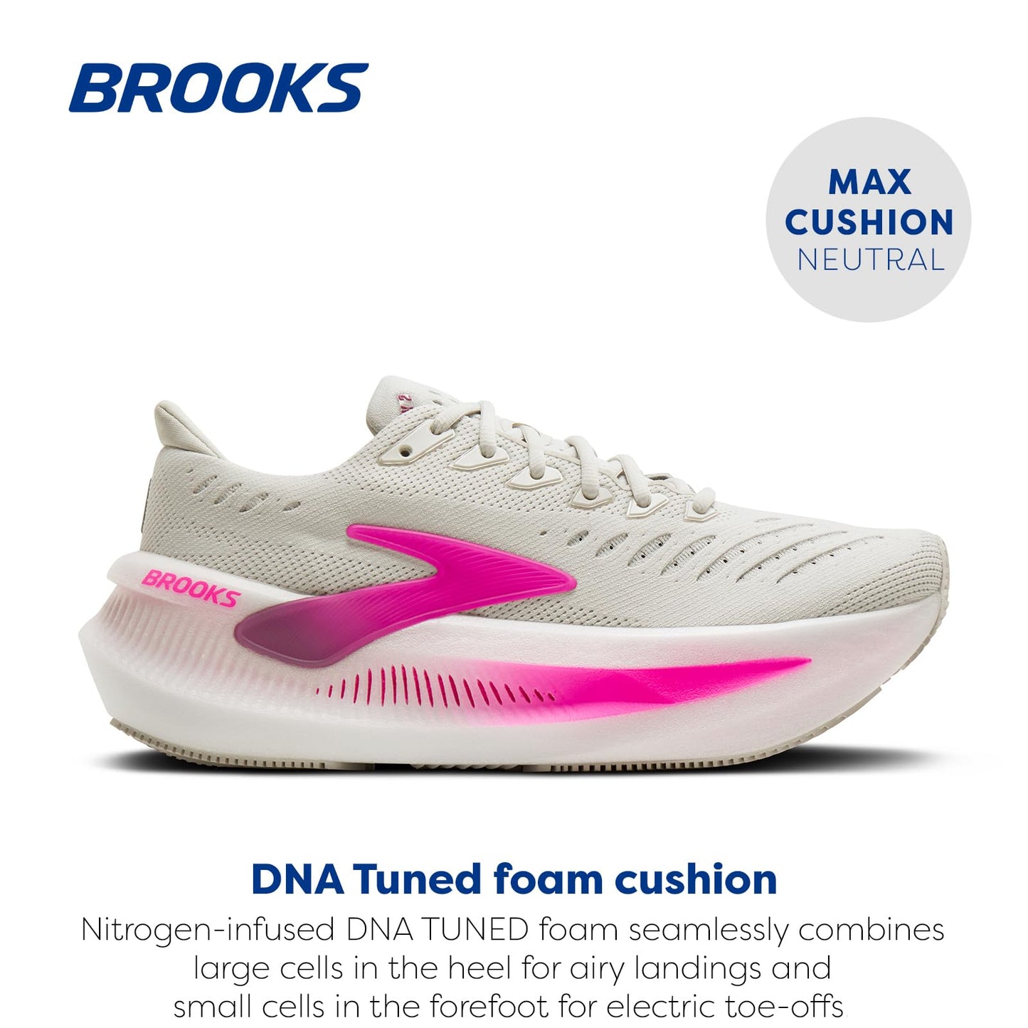 Brooks Women’s Glycerin Max 2 Neutral Running & Walking Shoe - Oyster/Argyle/Cyber Pink - 8.5 Medium