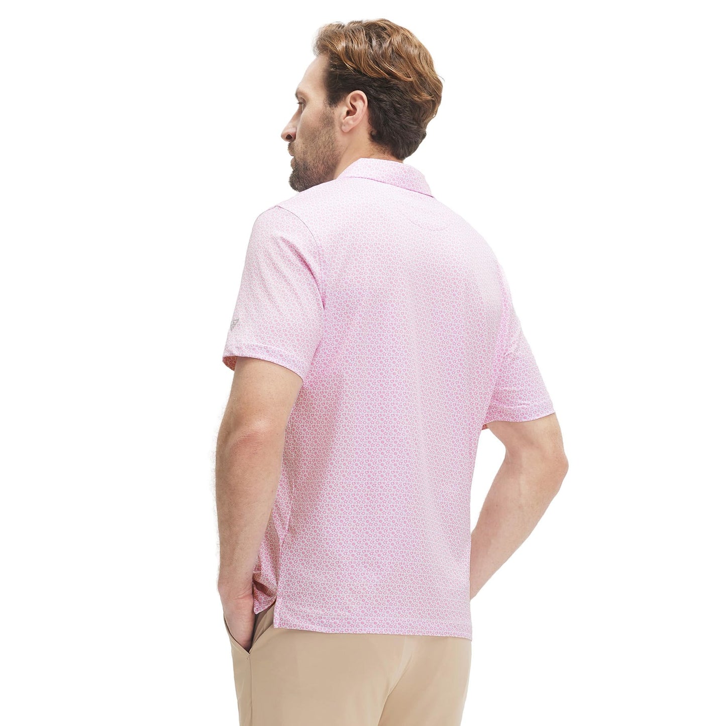 M MAELREG Golf Shirts for Men Dry Fit Print Patterns Performance Moisture Wicking Mens Polo Shirts Short Sleeve