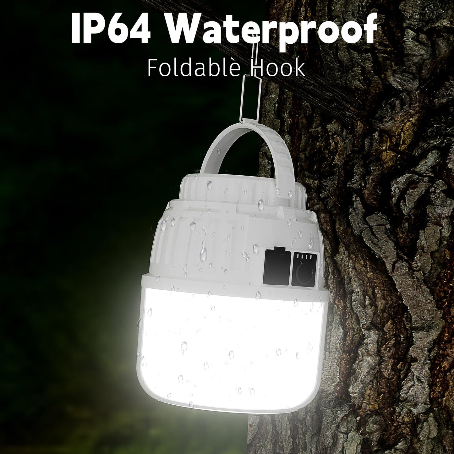 AROPEEN Camping Lantern Rechargeable, High Lumens Lantern Flashlight IP64 Waterproof & Dustproof Battery Powered Lantern, Camp Lights for Hiking Fishing Night Market Stalls Hurricanes Emergency