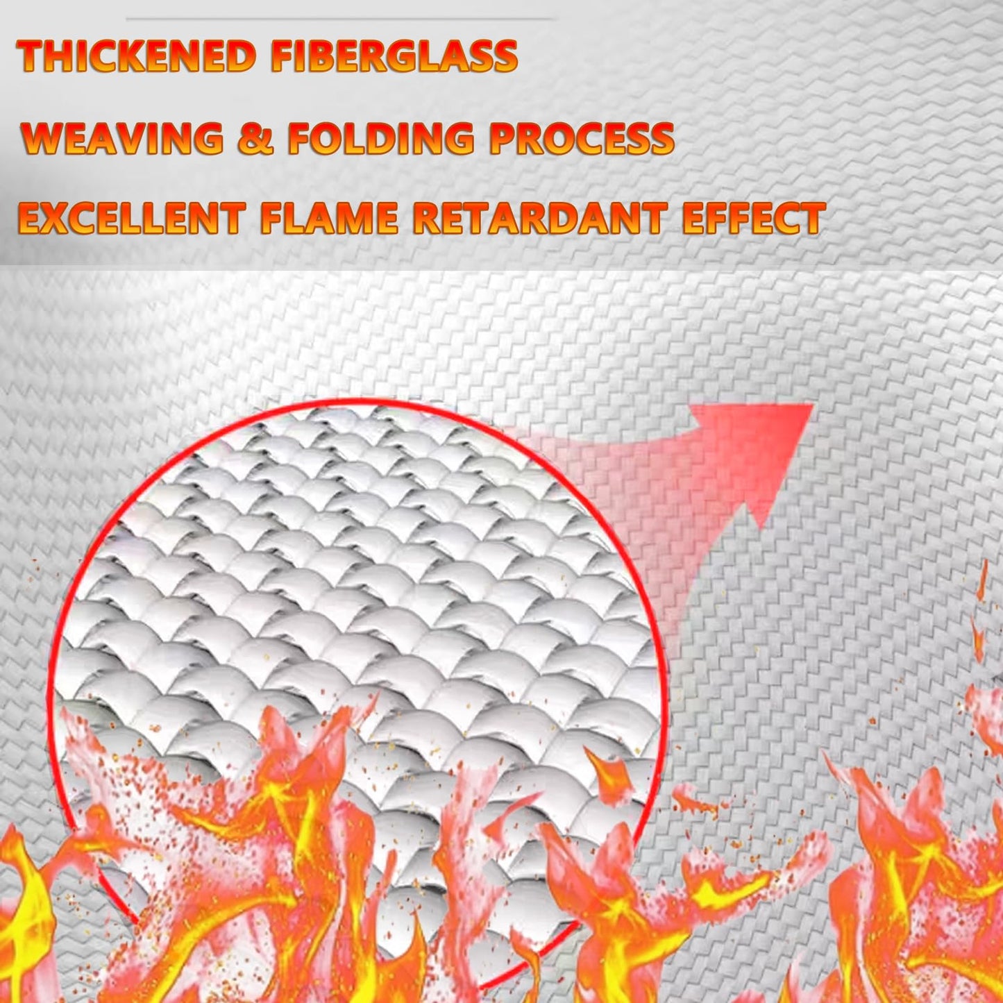 JSE Emergency Fire Blanket for Home, 2 Pack Kitchen Fire Blankets 40″ X 40″, House Flame Retardant Blankets Upgraded Thickened