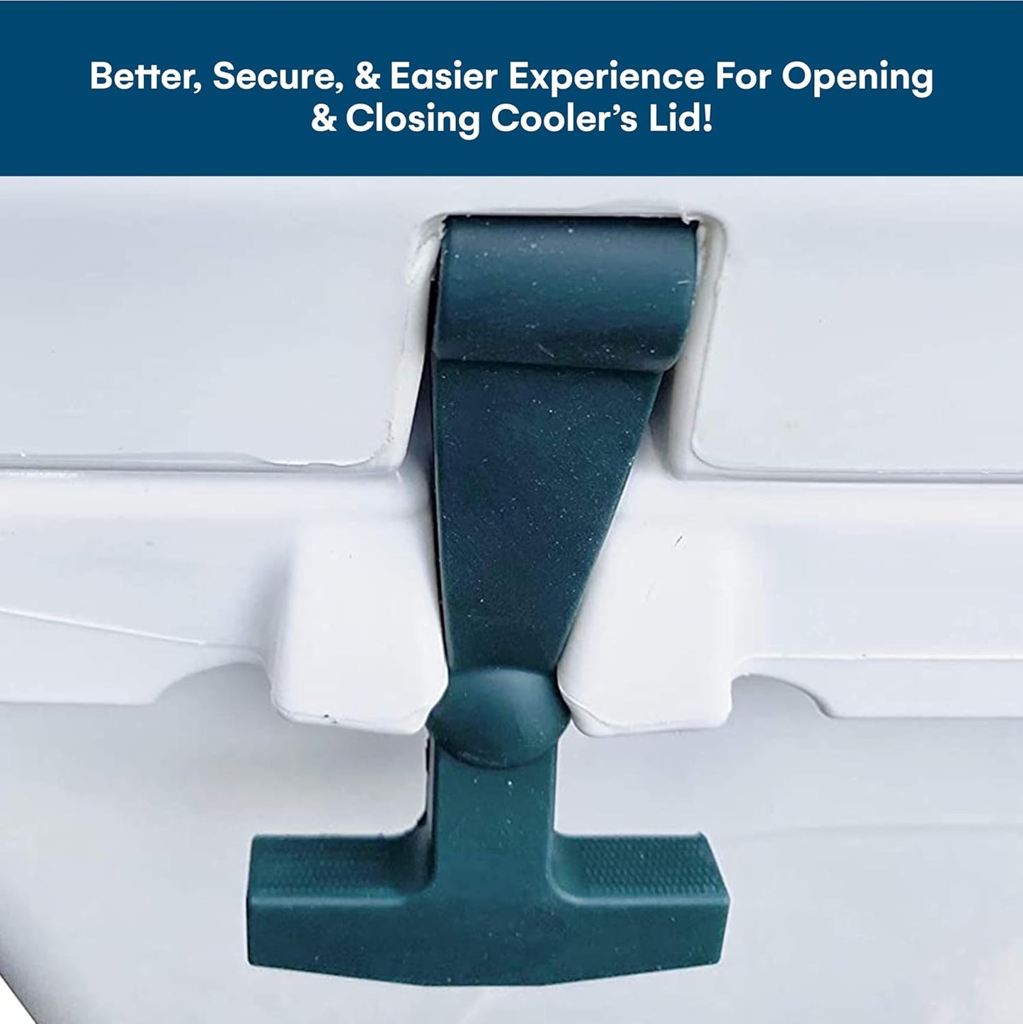 Beast Cooler Accessories 2-Pack Replacement Lid Latches for Yeti and RTIC - Black Rubber, Cooler Latches Replacement for Yeti, RTIC, and More - Hard Handle Grips, 20 Inches