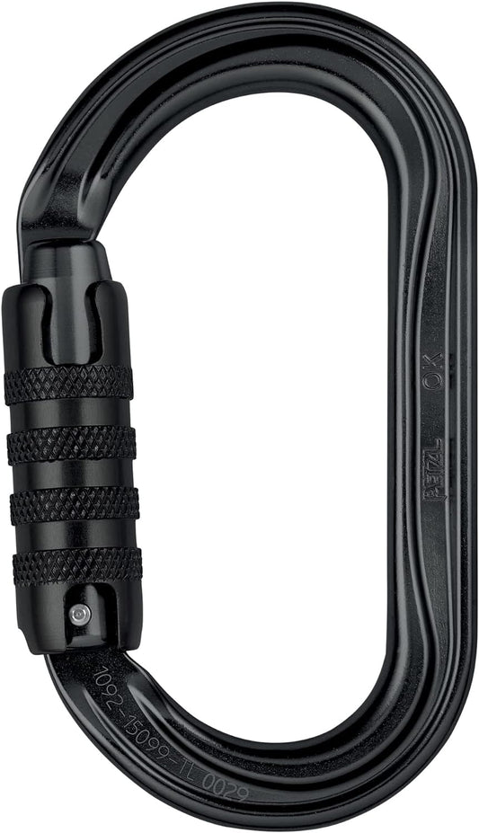 PETZL, OK Carabiners, Black, TRIACT-Lock
