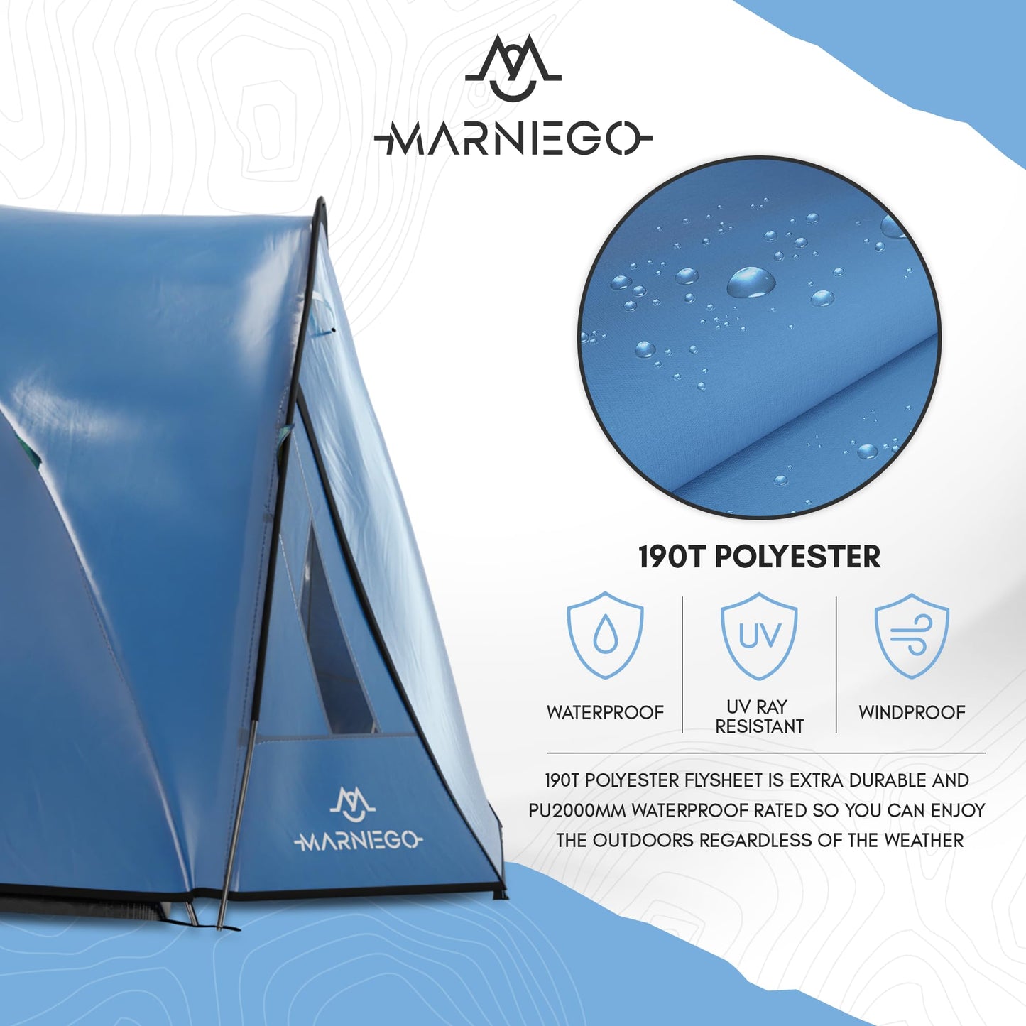 Pop Up Tents for Camping & Hiking - 2 Person & 1 Person Ultralight Tents