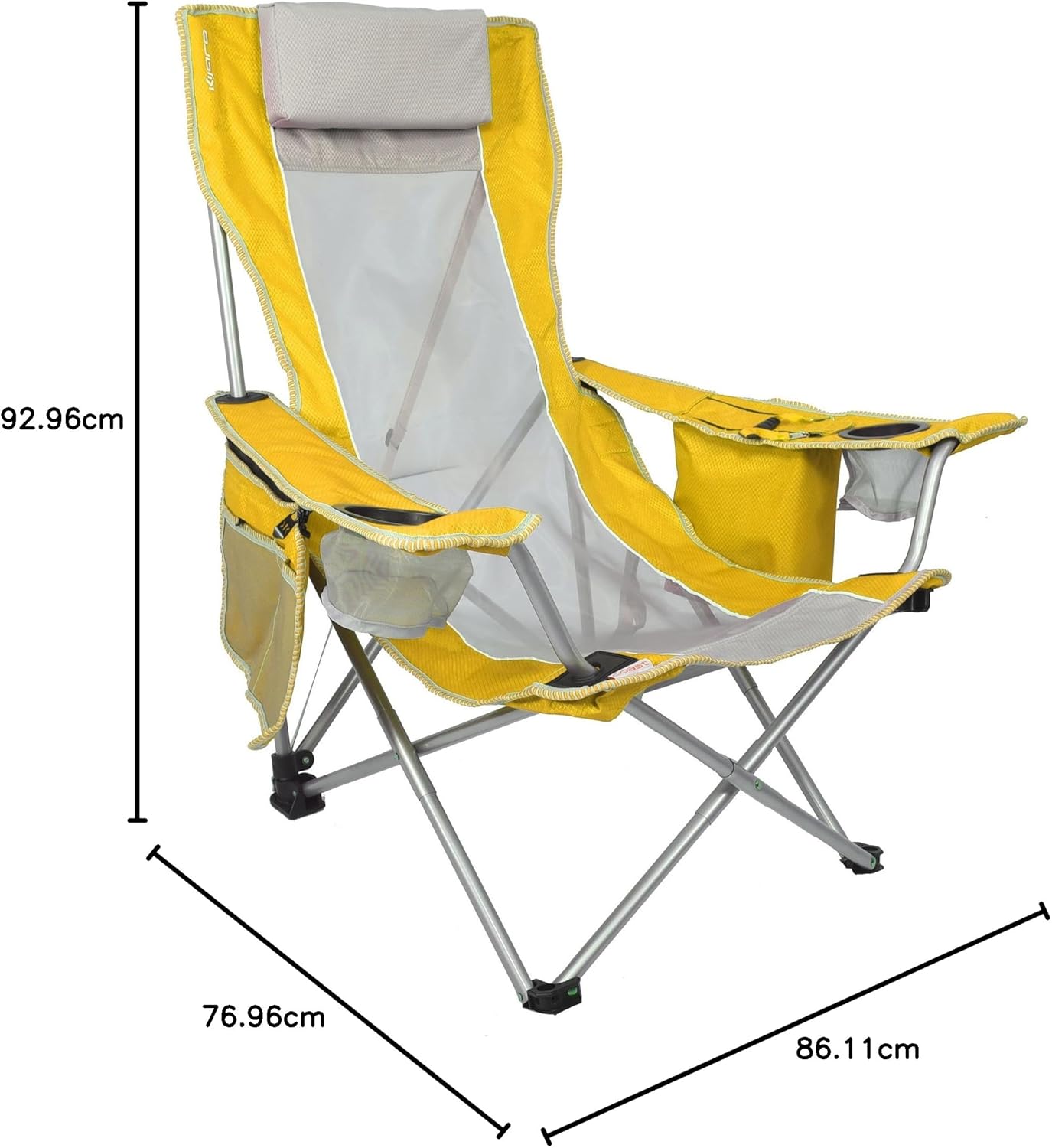 Kijaro Beach Sling Chair with Cooler Pocket - Various Fun Colors & Patterns - Perfect Beach Folding Chair and Camping Chair - Includes a Detachable Pillow