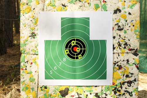 Shooting Target Stickers, Upgraded 3 Inch Round Self Adhesive Splatter Targets Green and Black Reactive Paper Targets for Indoor and Outdoor Range, BB Gun, Pellet, Airsoft, Rifle (3"-300PCS, Style E)