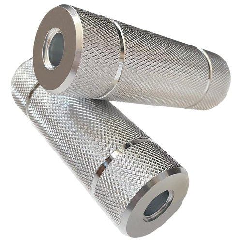WADEKING WHW BMX Bike Pegs 4.3" Compatible with Both 14mm and 3/8 Inch Axles, Wheel Studs，Aluminum Alloy Durable and Stylish Non-Slip (Silver)