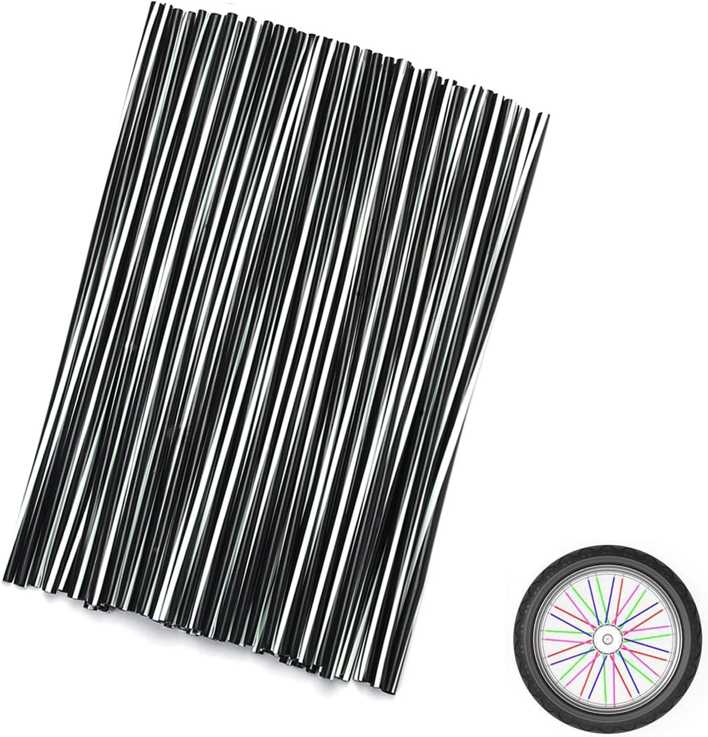 72Pcs Universal Spoke Skins Cover - Ovelur Wheel Spoke Wraps Skins Pipe Trim Decoration Protector For Motorcycle Dirt Bike Yamaha Harley Suzuki(Pink)