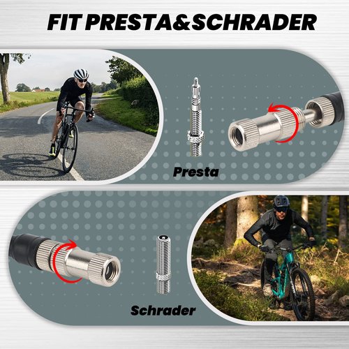 Hycline Shock Pump for Mountain Bike, High Pressure 300 Psi for Front Fork and Rear Bicycle Suspension Air Pump with Gauge Fits Schrader & Presta Tire Valve-Black