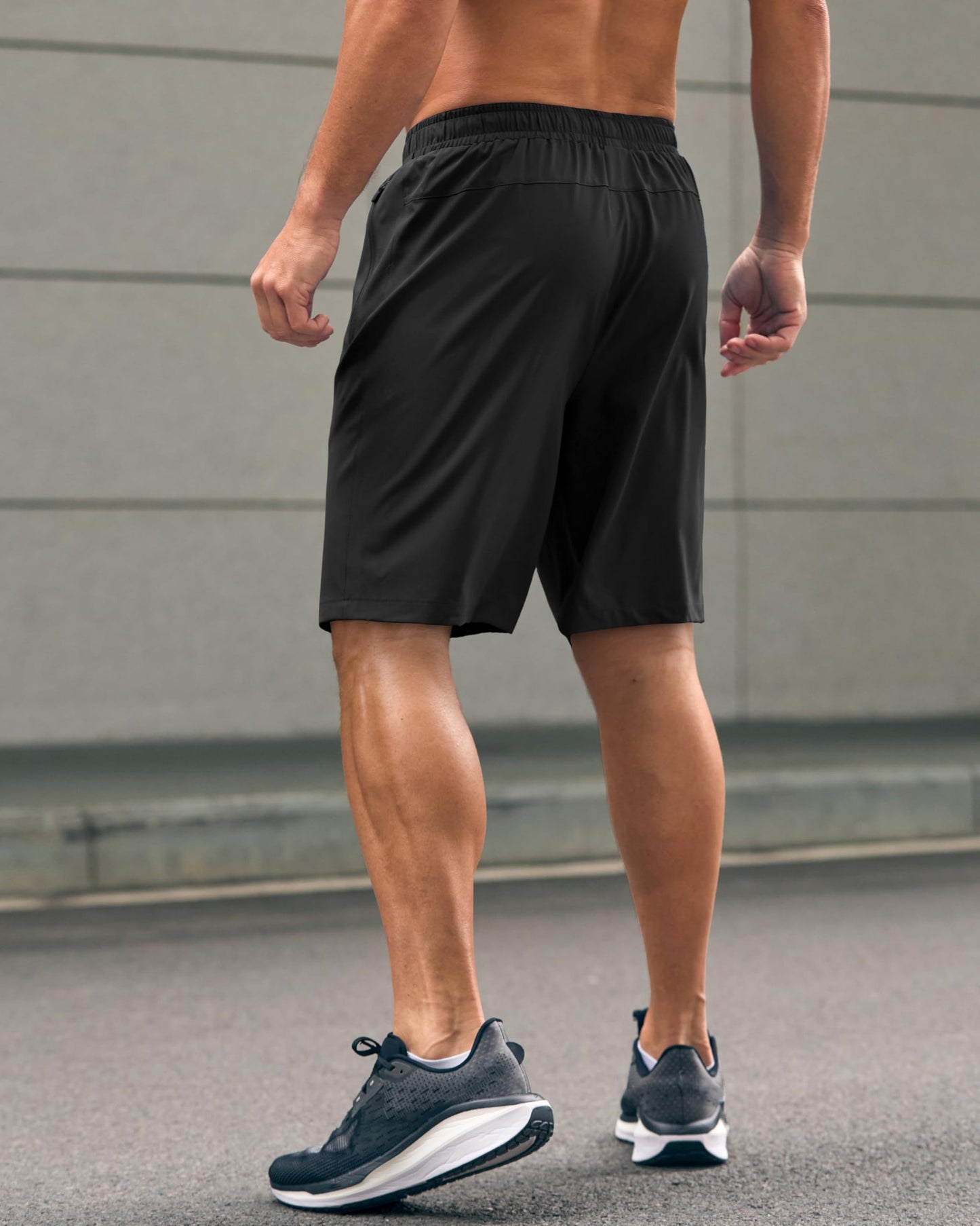 G Gradual Men's Athletic Running Shorts with Zipper Pockets Quick Dry 7"/ 5"/ 9" Workout Gym Shorts for Basketball Hiking(Black,9XXL)
