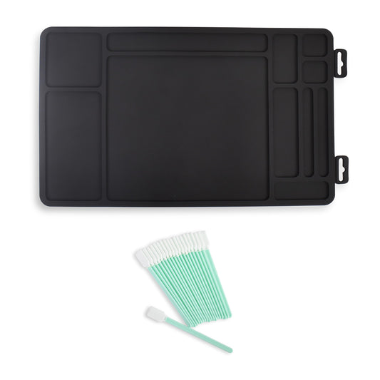 Yolju Gun Cleaning Mat -Maintenance Accessory -Moulded Storage Compartments -for Keeping Tools Secure/Organized -Complete with Cleaning Swab Sticks