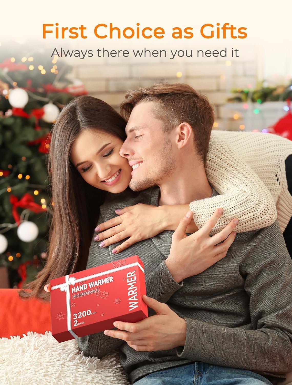 Jerritte Electric Hand Warmers Rechargeable 2 Pack, Rechargeable Hand Warmer, 16 Hrs Portable Hand Warmer for Outdoor Camping Hunting Golf Accessories, Gifts for Women Men Black