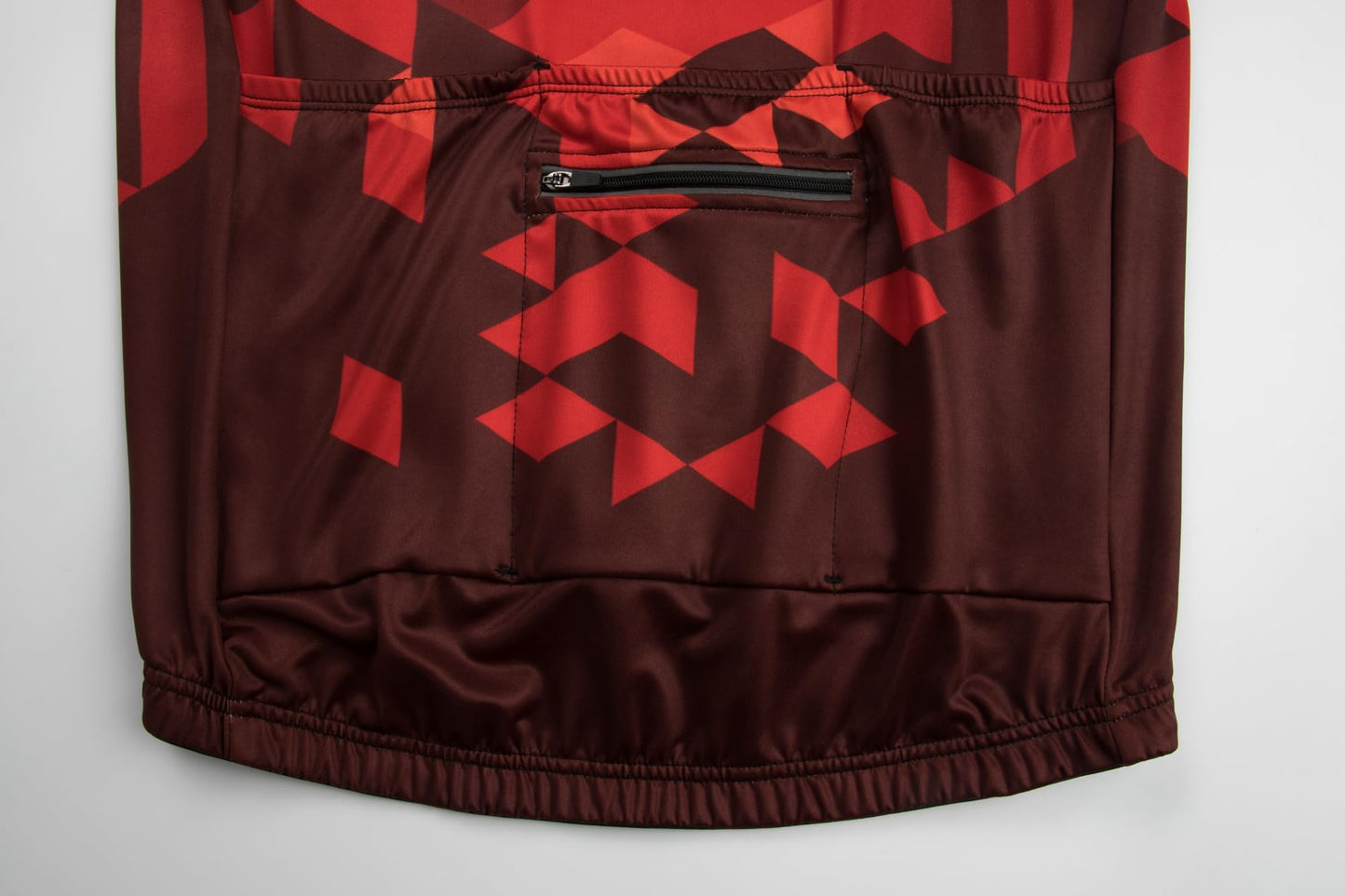 GCRFL Winter Men's Cycling Jersey Long Sleeve Cold Weather Cycle Tops Cycling Jacket Thermal Fleece Bike Shirts Zipper Pocket (Blue Red, L)