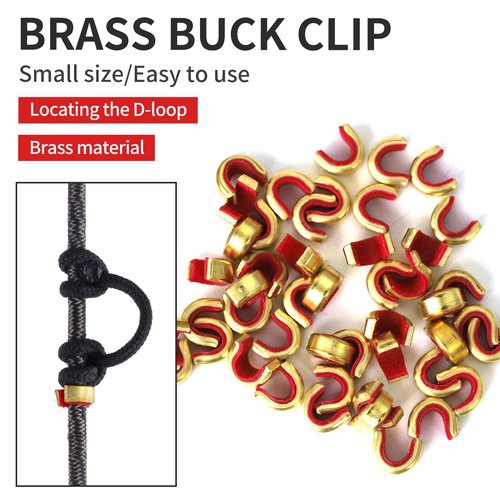 SPG Bow String Nock Points - 40 Packs Arrows Bowstring Nocking Point Set Archery Accessories String Buckle Clip for Recurve Compound Longbow Bows (Red)