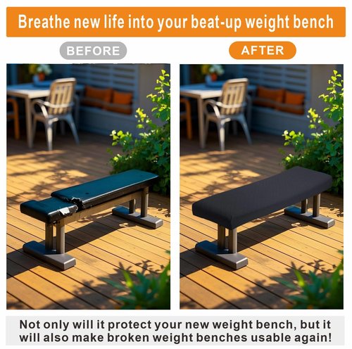 VeyoStories Weight Bench Cover, Workout Gym Bench Cover, Gym Bench Cover, Protection for Adjustable Flat Weight Exercise Fitness Bench, Sit-up Board - Dustproof, Anti-Slip & Machine Washable.