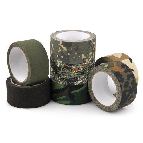 Volein 1 Roll Camo Tape No Residue,Camouflage Duct Stealth Tape,Waterproof Camo Cloth Tape 1.97"×32.8ft for Outdoor Hunting Camping(Maple Leaf Camo)