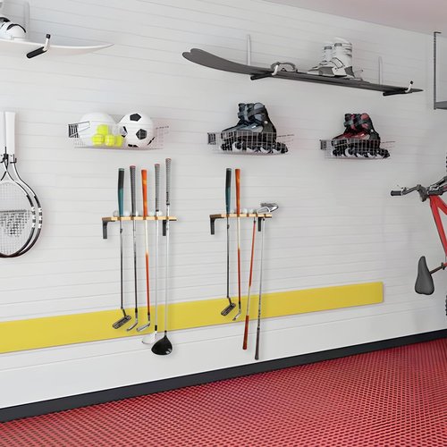 BiJun Golf Club Holder Organizer, Golf Club Rack Storage Golf Putter Stand Golf Ball Holder Putter Holder Wall Mount Display Golf Club Holder Storage Organizer for Garage (A2)