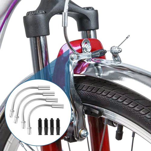 Bike V Brake Noodle Cable Guide Pipe 8Pcs Brake Noodle Cable Guide Pipe and End Caps Accessories with Rubber Boots for Mountain and Road Bicycle
