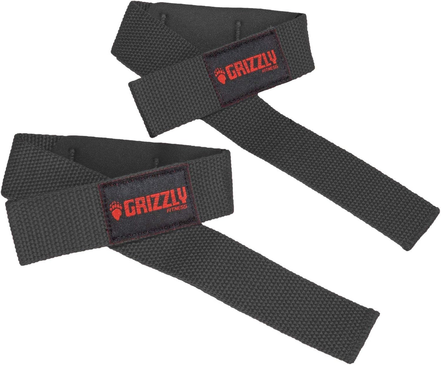 Grizzly Fitness Padded Lifting Straps | One Size | Lifting Wrist Straps for Weightlifting & Powerlifting | Gym Strap for Grip Strength & Stability Support | Reduces Slipping | Doesn't Dig Into Hands