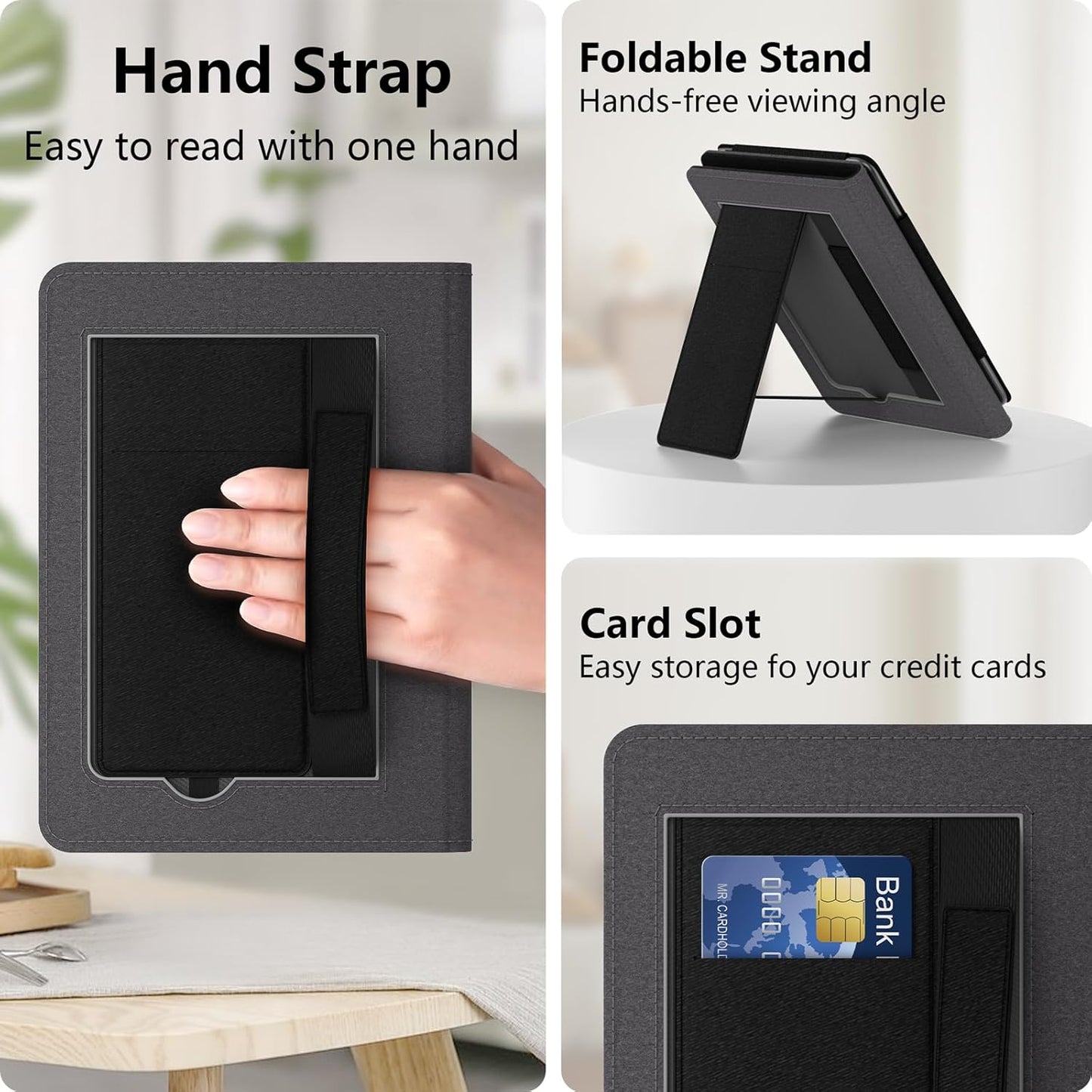 Lainergie Ebook Case with Stand and Hand Strap,Incompatible Alcatel TCL, Light Purple