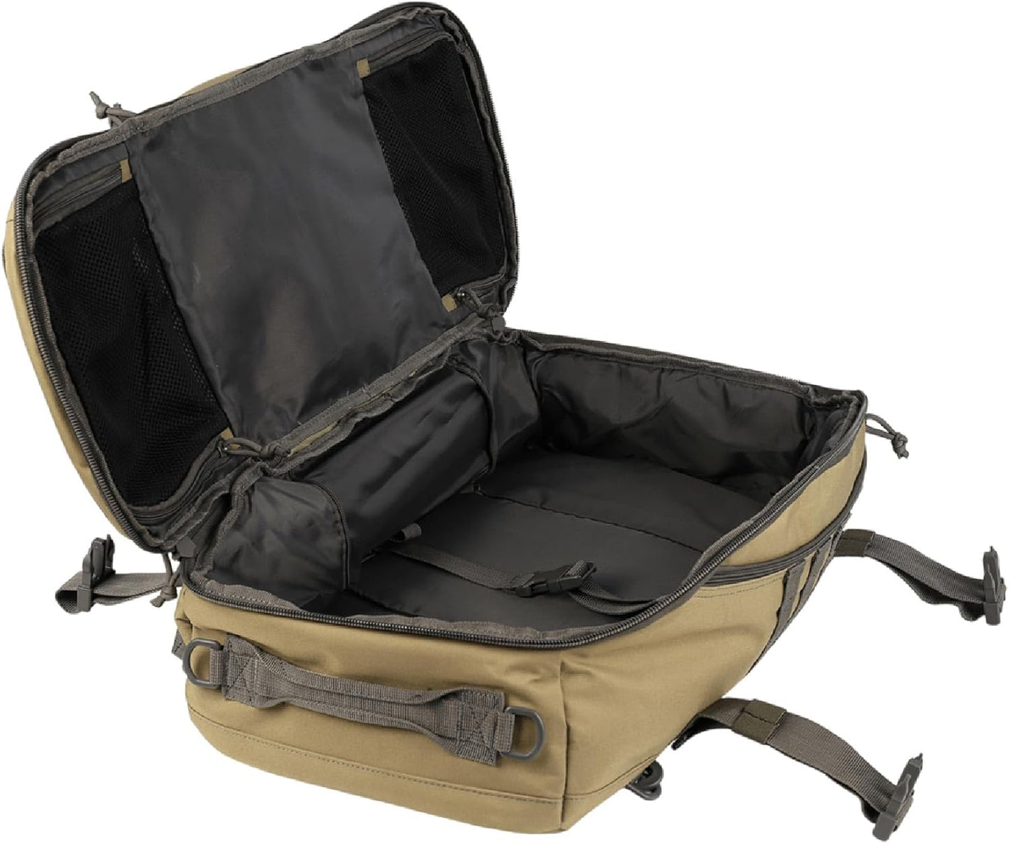 Yukon Outfitters Bugout Bag - EDC Durable 600D Polyester 55L Tactical Duffel & Backpack for Travel, Prepping & Outdoor Use - Two Tone Coyote/Foliage