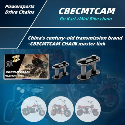 CBECMTCAM 420 Motorcycle Chain 132 Links for 50 70 90 110 125cc SSR TaoTao Coolster Apollo Baja Kazuma Chinese ATV 4 Wheeler Quad Pit Dirt Bike Go Kart Cart Mini Bike Parts (1, Black, 132L)
