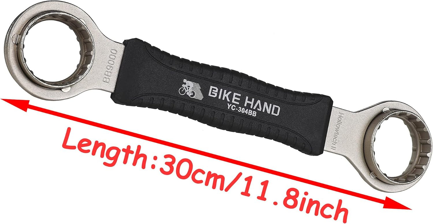BikeHand Bicycle Bottom Bracket Tool - Compatible with Shimano Hollowtech II/BB9000, BBR60, M8000, Sram Dub, Truvativ GXP, FSA Mega EVO or Campagnolo Ultra-Torque