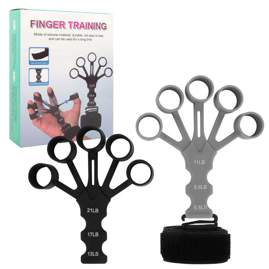 Kingshion 2PCS Ength Trainer, Grip Strength Trainer Finger Strengthener, Hand Grip Strengthener, Finger Grip Strength Trainer,Finger Exerciser,Hand Grip Strengthener 6 Resistant Level Finger Exerciser