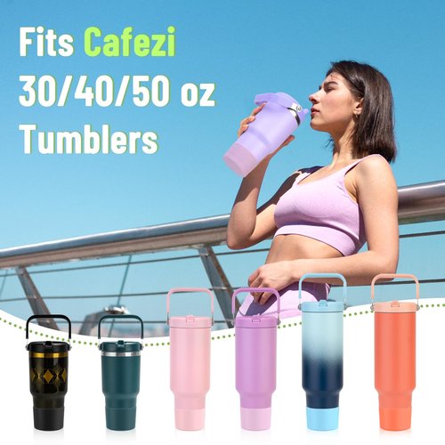 Cafezi 4 Pack Silicone Boot Bumper for Tumblers, Anti-Slip Protective Bottom Cover Base for Water Bottle, Fit 30/40/50 oz Tumblers, Dishwasher Safe, BPA-Free, Clear