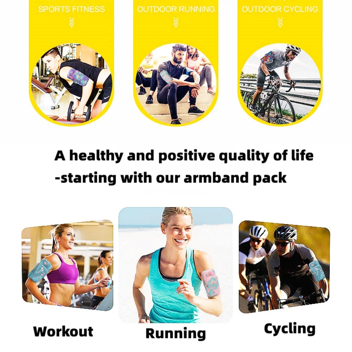 NELboNs Water Bottle Pouch Compatible with Stanley 18-40oz Tumblers Zipper Pouch Bag for Gym Running Walking Armband to Hold Cellphone,Keys,Earphones,Chapstick or Cards,Red