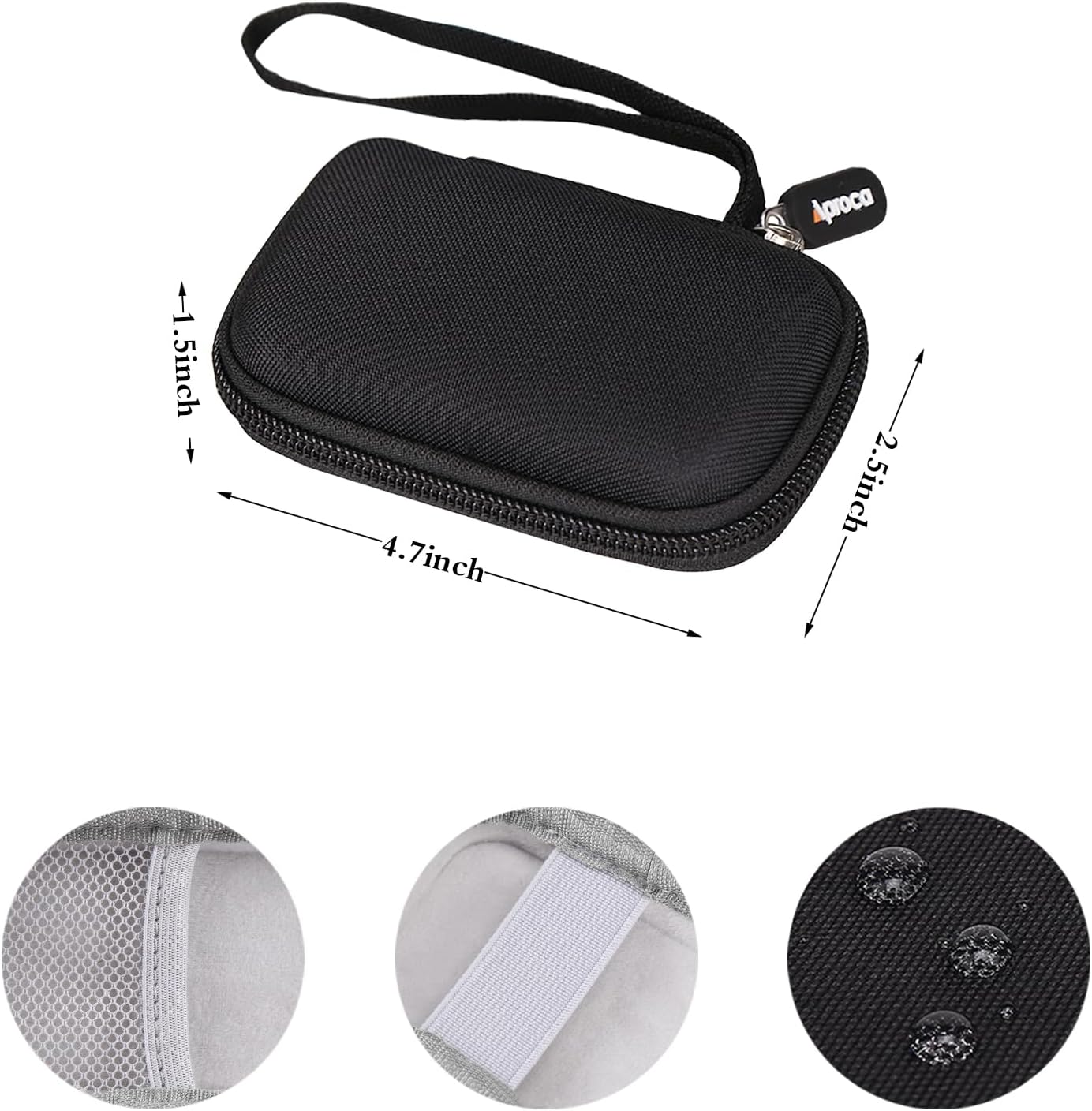 Aproca Hard Travel Storage Case, for EMAY Portable ECG Monitor Wireless EKG Monitoring Devices