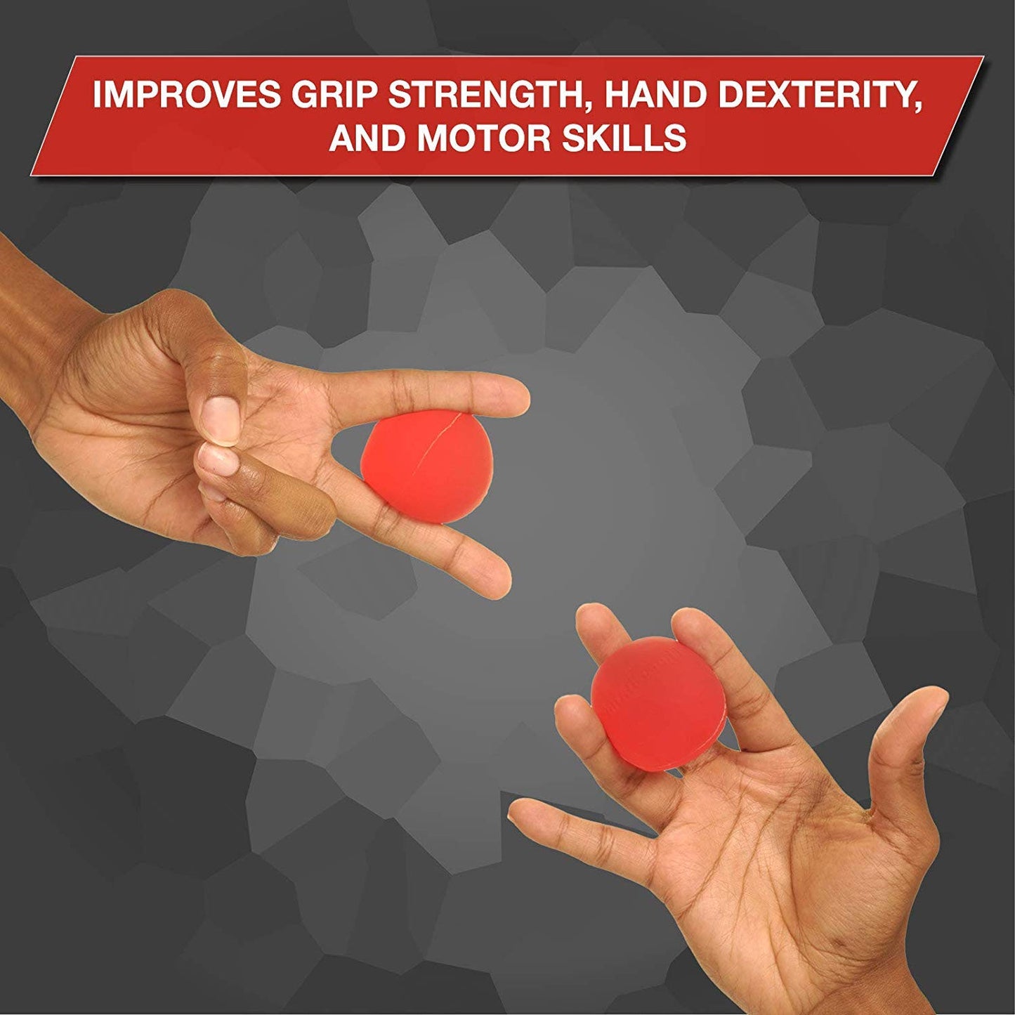 THERABAND Hand Strengthening Ball - Soft Grip Exerciser for Wrist, Finger & Forearm Therapy, Red, Beginner-Friendly