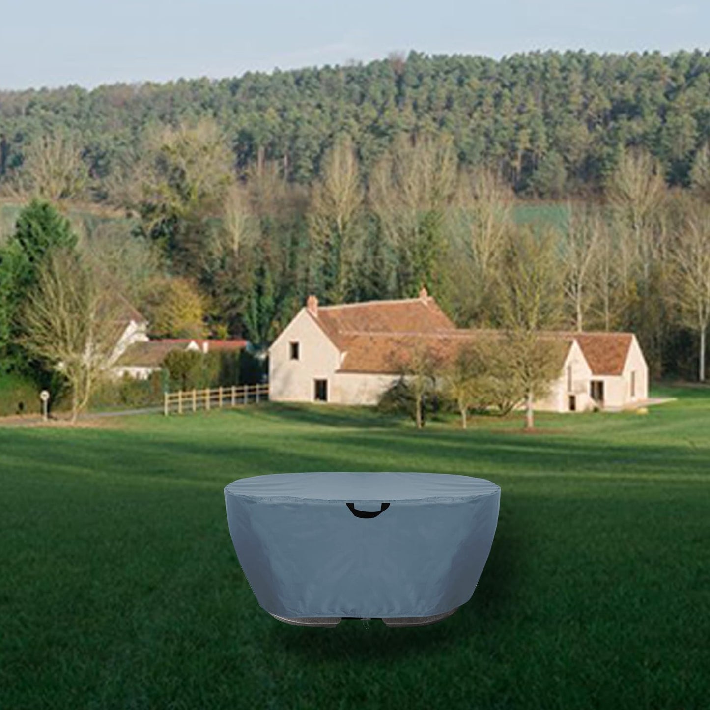 WORUO Waterproof Stock Tank Cover，Keep Your Stock Tank and Pool Clean, Keep Leaves and Debris out, Tear-Resistant and UV Resistant for Dustproof Weather Resistant (for 100 Gallon Oval Tank)