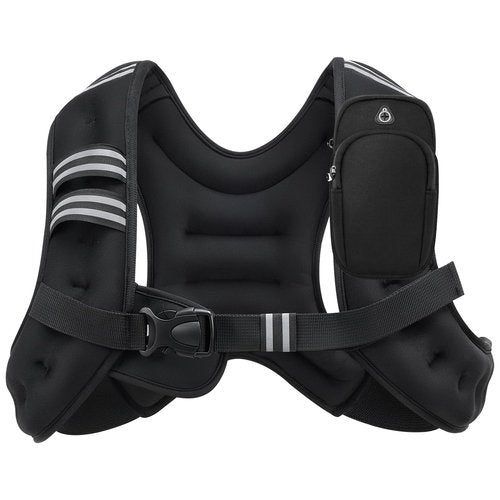 RKV86 Rucking Vest for Men and Women with Detachable Zipper Pockets Weighted Vest for Walking, Strength, Training, Running (12lbs)