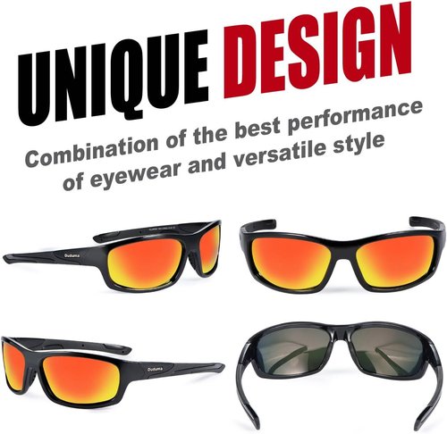 Duduma Polarized Sports Sunglasses for Men Women Baseball Running Cycling Fishing Driving Golf Sunglasses Du645