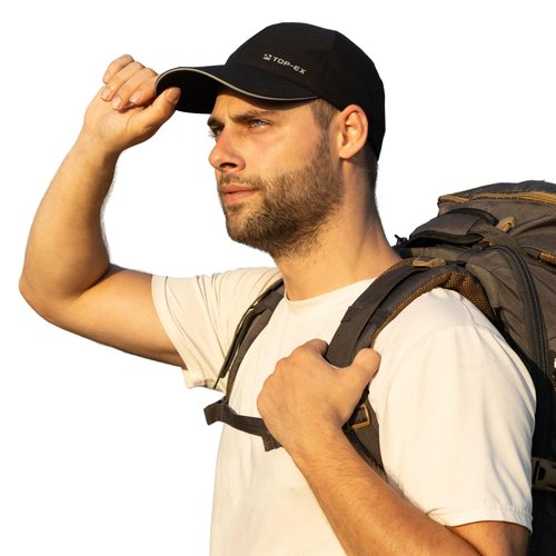 TOP-EX XXL XXXL Oversized Men Black Running Waterproof Hydro Cooling Hat Baseball Cap for Large Heads