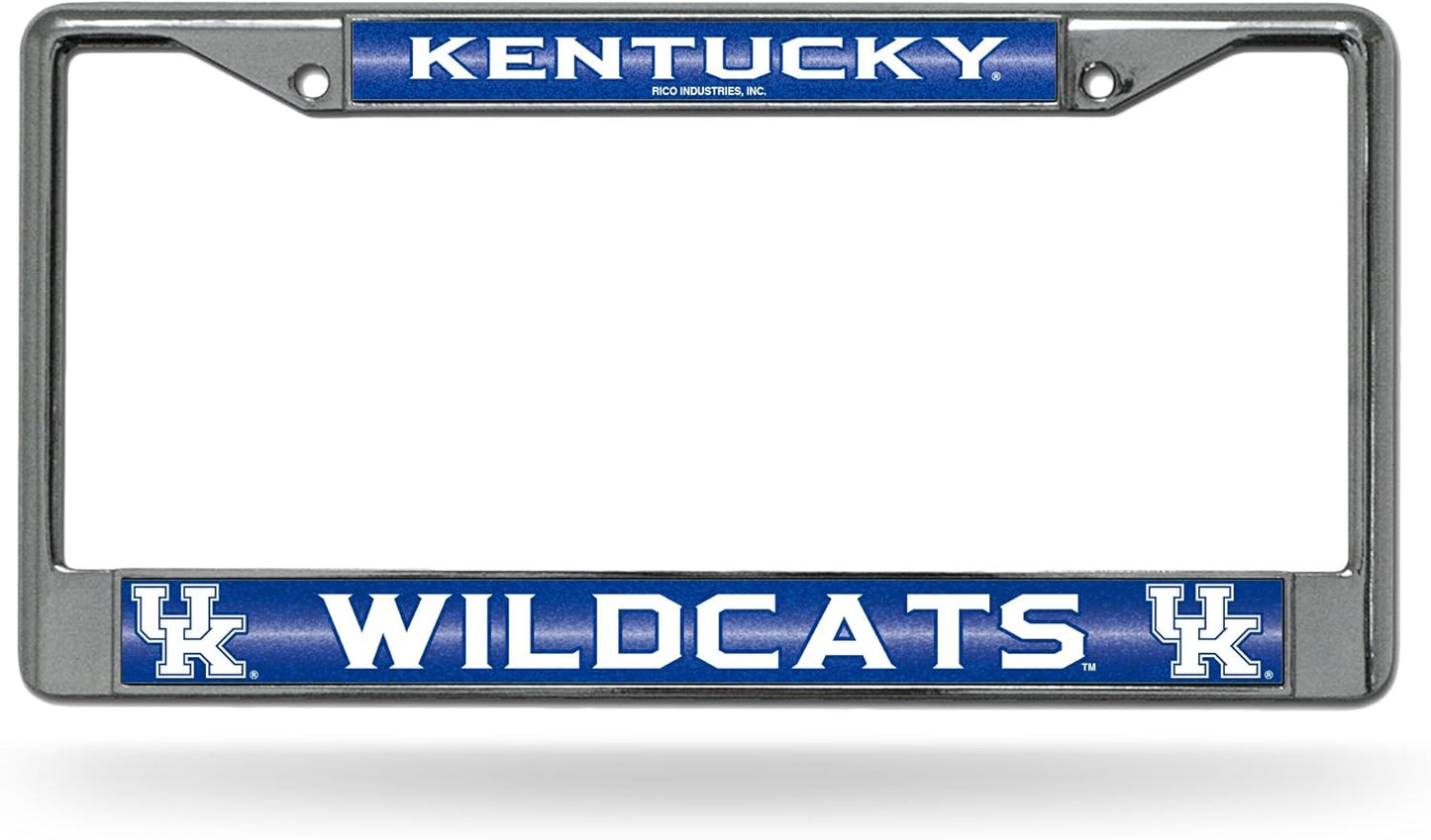 Rico Industries NCAA 12" x 6" Silver Bling Chrome Car/Truck/SUV Auto Accessory