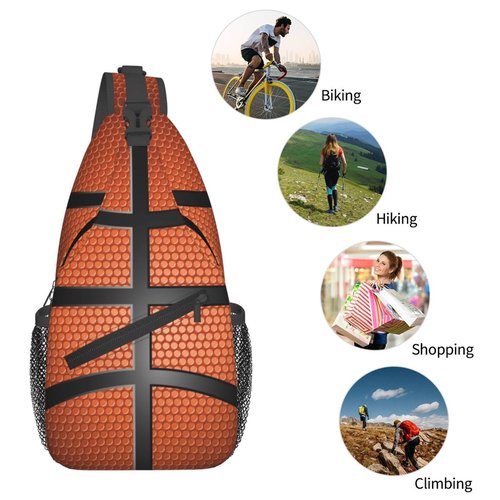 Xtmunole Basketball Sling Backpack - Crossbody Shoulder Bag for Men & Women