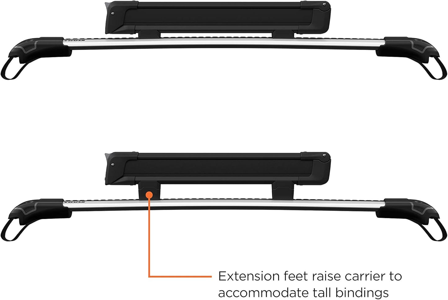 Thule SnowPack Ski/Snowboard Rack, Large (6 Pr/4 Boards), Black
